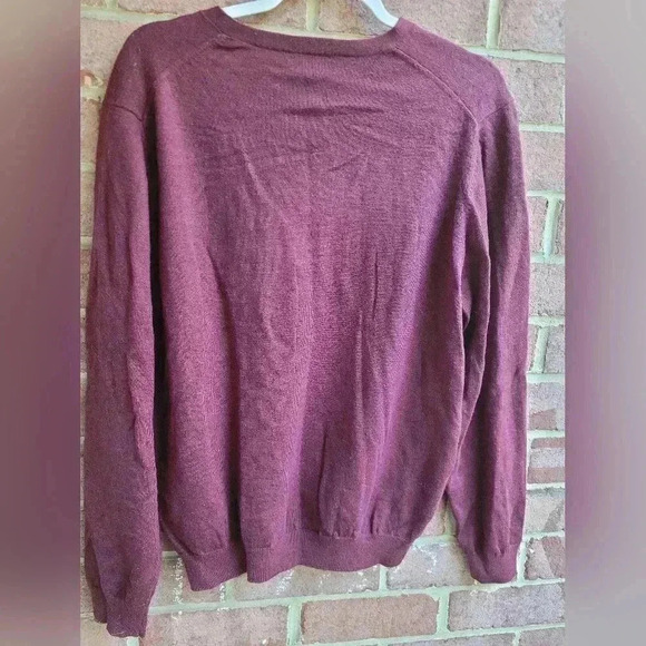 Brooks Brothers 346 Italian Merino Wool Burgundy Pullover Sweater Mens Size XL - Picture 3 of 6